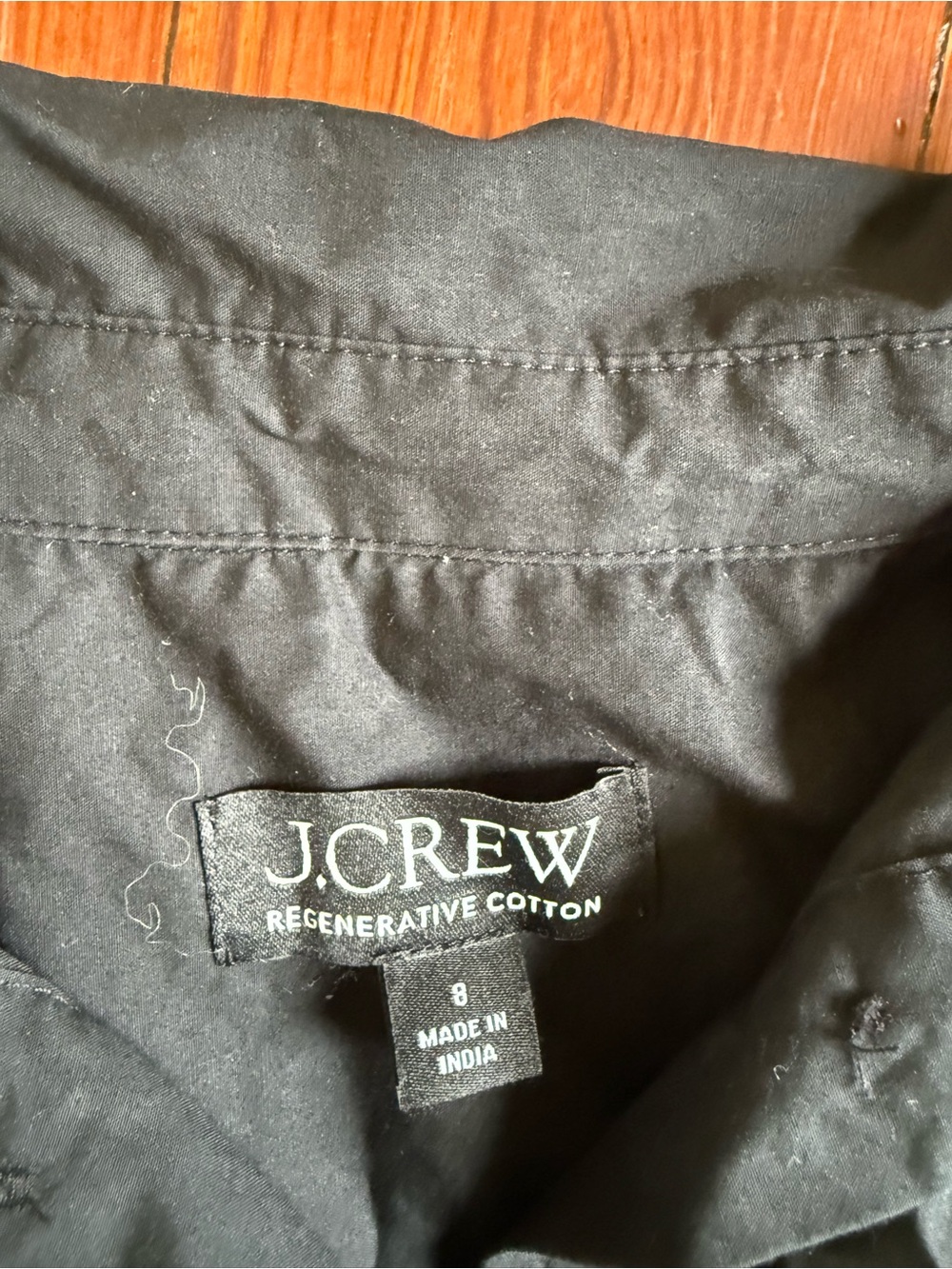 J. Crew Black Short-Sleeve Midi Shirtdress - Picture 6 of 6